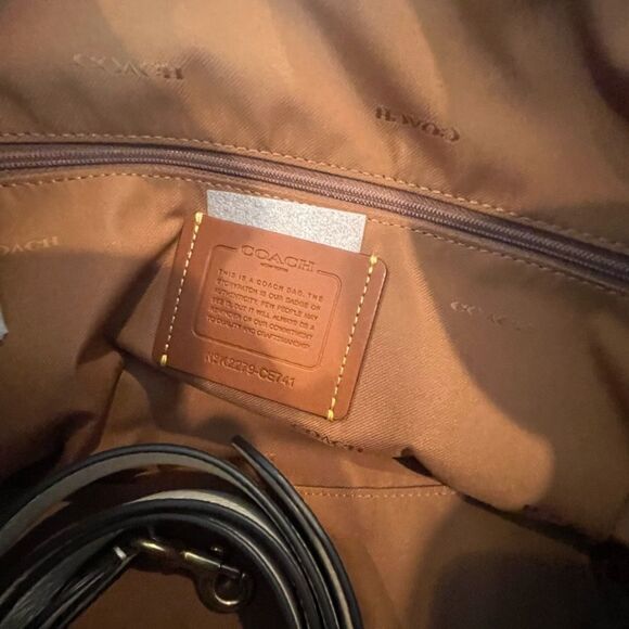 Coach - Cara Soft Pebble Leather Satchel Crossbody Bag. Dust Bag Chalk - Picture 10 of 15